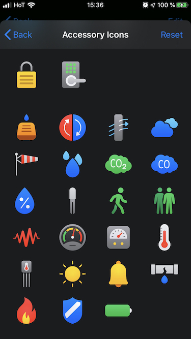 Accessory icons